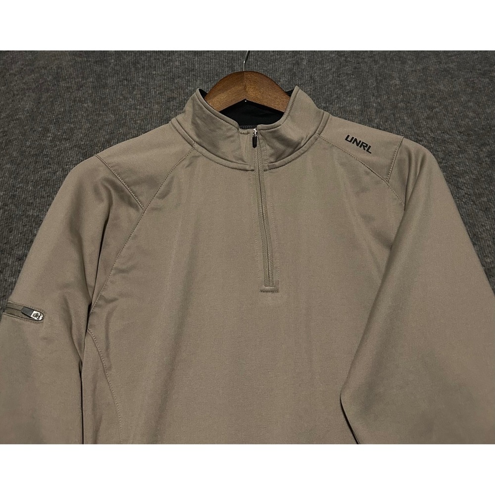 UNRL Elite 1/4 zip pullover golf performance mens brown size XL